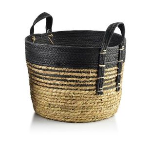 Úložný košík Bali s ušami XL 33x33x26 cm čierno-hnedý vyobraziť