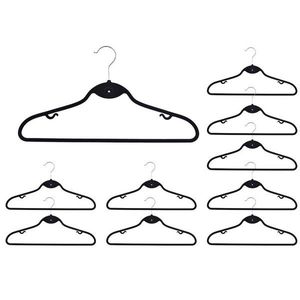 Velúrový vešiak Roxi sada 10 kusov - čierny vyobraziť