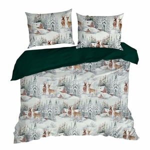 Vianočné obliečky z mikrovlákna Fairyland 220x200 + 2x 70x80 cm biela/zelená vyobraziť