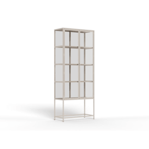 Vitrína Seaford 77x185, 6 cm šedá vyobraziť