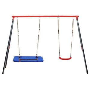 Zahradní houpačka SLOWNY červená/modrá vyobraziť