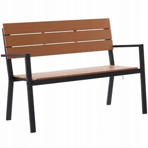 Zahradní lavička Kessie 118 cm hnědá vyobraziť