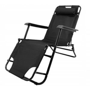 Zahradní lehátko SLEEPYMOOD černé vyobraziť