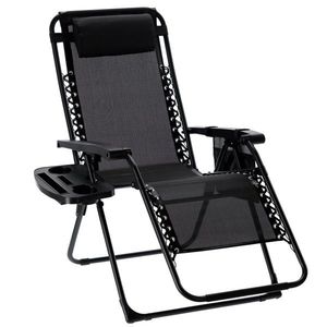Zahradní lehátko Zero Gravity 176 cm černé vyobraziť