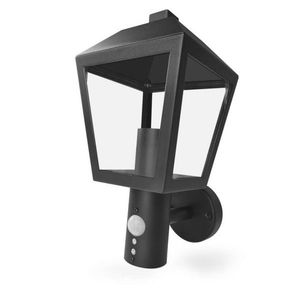 Zahradní nástěnné svítidlo Adenio s čidlem soumraku černé vyobraziť