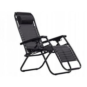 Zahradní polohovatelné lehátko Zero Gravity černé vyobraziť