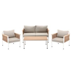 Zahradní sestava Vych béžová/hnědá vyobraziť