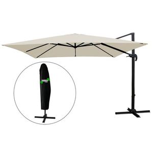 Zahradní slunečník s ochranným obalem MINI ROMA 250 x 250 cm béžový vyobraziť