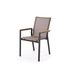 Zahradní židle Fierro černá/hnědá vyobraziť