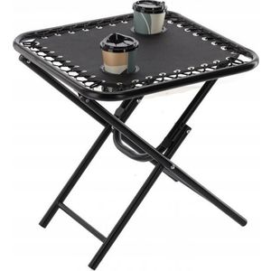 Zahradní/turistický stolek TOURIST s otvory na nápoje černý vyobraziť