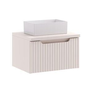 Závesná skrinka Nova Cashmere Gaja s doskou a umývadlom 50 cm kašmírová vyobraziť