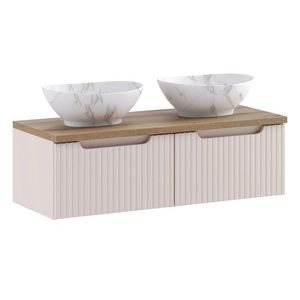 Závesná skrinka Nova Cashmere Pati s doskou a umývadlom 100 cm kašmírová vyobraziť