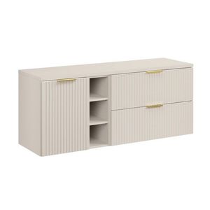 Závesná skrinka pod umývadlo Adele Cashmere s doskou 140 cm kašmírová vyobraziť