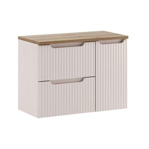 Závesná skrinka pod umývadlo Nova Cashmere I s doskou 80 cm kašmírová/dub evoke vyobraziť