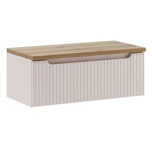 Závesná skrinka pod umývadlo Nova Cashmere s doskou 80 cm kašmírová/dub coast evoke vyobraziť