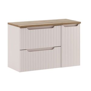 Závesná skrinka pod umývadlo Nova Cashmere s doskou 90 cm kašmírová/dub evoke vyobraziť