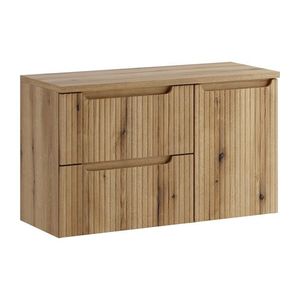 Závesná skrinka pod umývadlo Nova s doskou a košom na bielizeň 100 cm dub coast evoke vyobraziť