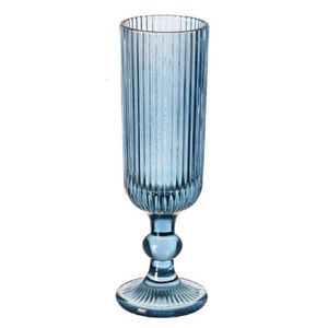 Žebrovaná sklenice na šampaňské GROOVE 160 ml modrá vyobraziť