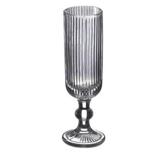 Žebrovaná sklenice na šampaňské GROOVE 160 ml šedá vyobraziť