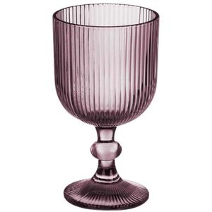 Žebrovaná sklenice na víno GROOVE 260 ml růžová vyobraziť