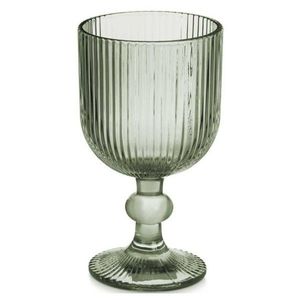 Žebrovaná sklenice na víno GROOVE 260 ml zelená vyobraziť