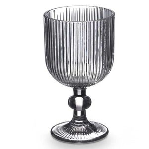 Žebrovaná sklenice na víno GROOVE 370 ml šedá vyobraziť