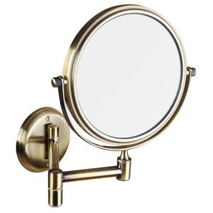 SAPHO - Závesné kozmetické zrkadlo, priemer 140, obojstranné, bronz XP012 vyobraziť