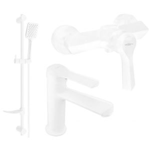 MEXEN/S - Saber DF62 Set umývadlové a sprchové batérie s príslušenstvom, biela 72104DF62-20 vyobraziť