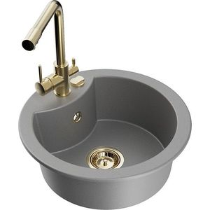 MEXEN/S MEXEN/S - Diego granitový drez 1-miska vrátane batérie Duero, šedý 6512-71-671600-50 vyobraziť