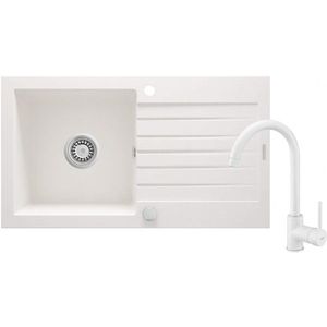 DEANTE DEANTE - Zorba alabaster - Granitový drez vrátane batérie, 1 - bowl s odkvapkávačom ZQZVA113 vyobraziť
