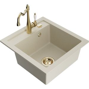 MEXEN/S MEXEN/S - Vito granitový drez 1-miska vrátane batérie Carla, béžová 6503-69-670700-50 vyobraziť