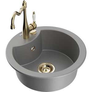 MEXEN/S MEXEN/S - Diego granitový drez 1-miska vrátane batérie Carla, šedá 6512-71-670700-50 vyobraziť