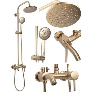 REA REA - Sprchový set s batériou 150mm Luis kartáčované zlato REA-P7051 vyobraziť