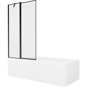 MEXEN/S - Vega obdĺžniková vaňa 180 x 80 cm s panelom + vaňová zástena 100, čierna vzor 550118080X9410117070 vyobraziť