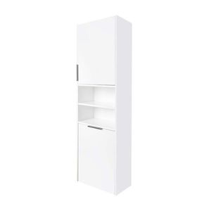 Mereo Vigo, kúpeľňová skrinka vysoká s košom, 180 cm, biela lesk CN332 vyobraziť