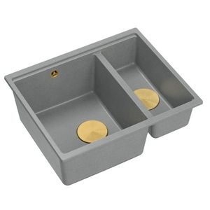 Quadron Quadron - Granitový drez Logan 150 Grey Metallic Zlaty HCQL5646U5-G1_U vyobraziť