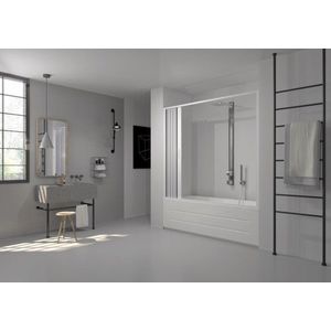 FORTE - Vaňová zástena FLEX - VASCA MARTE NEW - Rozmer A - 140 - 170 cm, Rozmer C - 150 cm, Typ otvárania - Zatváranie na stranu OLBBXF200001 vyobraziť