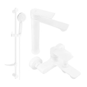 MEXEN/S - Royo DF40 Set umývadlové a vaňové batérie s príslušenstvom, biela 72213DF40-20 vyobraziť