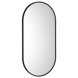 SAPHO - AROWANA oválne zrkadlo v ráme 45x90cm, čierna mat AWB4590 vyobraziť