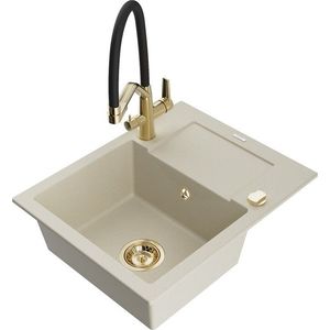 MEXEN/S MEXEN/S - Enzo granitový drez s odkvapkávačom vrátane batérie Duo, béžová 6506-69-671701-57-G vyobraziť