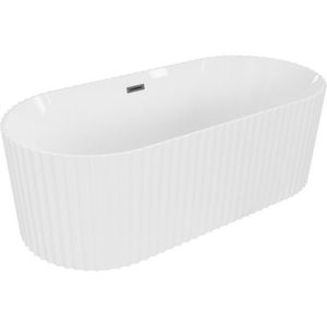 MEXEN/S - Paola voľne stojaca vaňa reliéf 170 x 80, biela lesk, sifón a prepad grafit metal 52721708000-95 vyobraziť