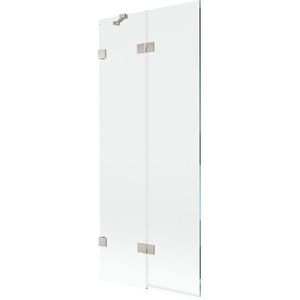 MEXEN/S - Lunar vaňová zástena 2-krídlová ľavá 80 x 150, transparent, nikel kartáčovaný 897-080-100-97-00-L vyobraziť