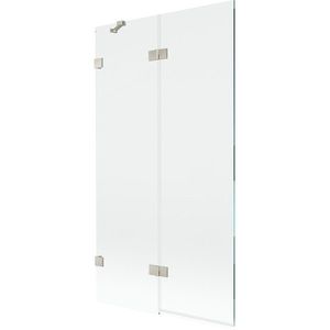 MEXEN/S - Lunar vaňová zástena 2-krídlová ľavá 100 x 150, transparent, nikel kartáčovaný 897-100-100-97-00-L vyobraziť