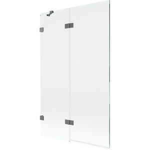 MEXEN/S - Lunar vaňová zástena 2-krídlová ľavá 110 x 150, transparent, grafit metal 897-110-100-95-00-L vyobraziť