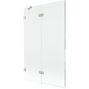 MEXEN/S - Lunar vaňová zástena 2-krídlová ľavá 110 x 150, transparent, nikel kartáčovaný 897-110-100-97-00-L vyobraziť