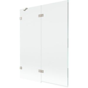 MEXEN/S - Lunar vaňová zástena 2-krídlová ľavá 130 x 150, transparent, nikel kartáčovaný 897-130-100-97-00-L vyobraziť