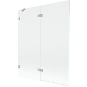 MEXEN/S - Lunar vaňová zástena 2-krídlová ľavá 140 x 150, transparent, nikel kartáčovaný 897-140-100-97-00-L vyobraziť