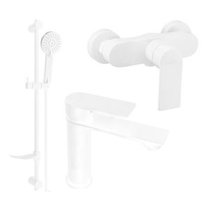 MEXEN/S - Royo DF40 Set umývadlové a sprchové batérie s príslušenstvom, biela 72204DF40-20 vyobraziť