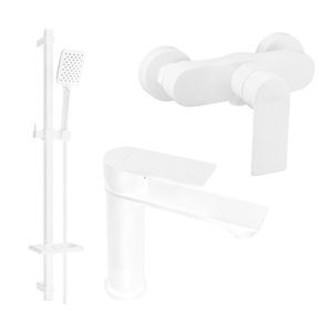 MEXEN/S - Royo DQ62 Set umývadlové a sprchové batérie s príslušenstvom, biela 72204DQ62-20 vyobraziť