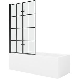 MEXEN/S - Cubik obdĺžniková vaňa 150 x 70 cm s panelom + vaňová zástena 100, čierna vzor 550315070X9210027077 vyobraziť